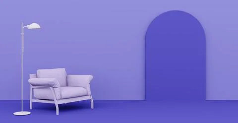 3d Abstract interior. Interior template. Illustrazione stock