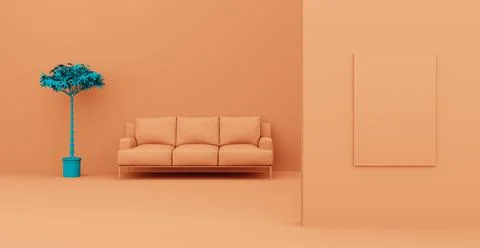 3d Abstract interior. Interior template. 스톡 일러스트