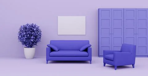 3d Abstract interior. Interior template. Stockillustratie