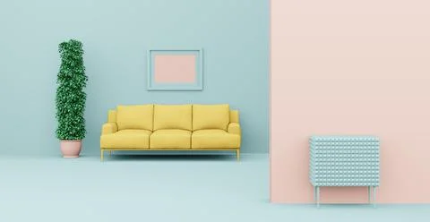 3d Abstract interior. Interior template. 스톡 일러스트