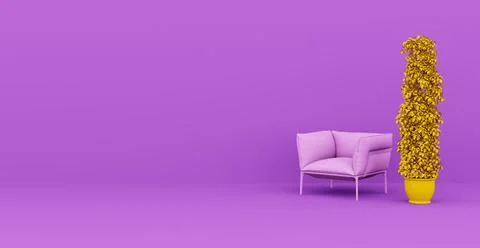 3d Abstract interior. Interior template. Illustrazione stock