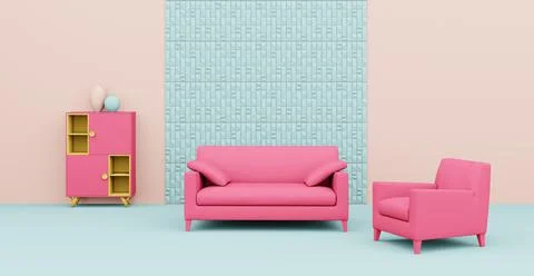 3d Abstract interior. Interior template. 스톡 일러스트