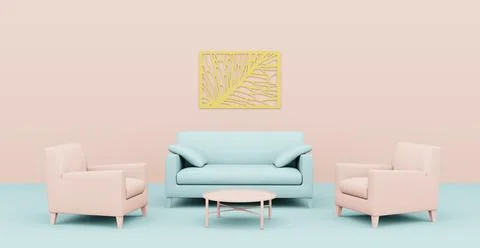 3d Abstract interior. Interior template. Иллюстрация