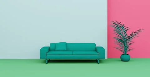 3d Abstract interior. Interior template. 스톡 일러스트