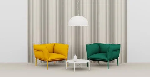 3d Abstract interior. Interior template. Illustrazione stock