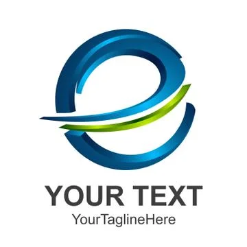 3d abstract Letter e logo design template elements. abstract letter e. Busine Stock Illustration