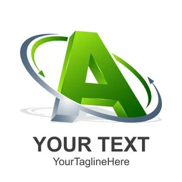 3d abstract Letter A logo design template elements. abstract letter A. Busine Stock Illustration