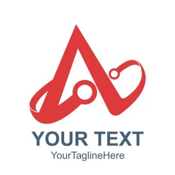 3d abstract Letter A logo design template elements. abstract letter A. Busine イラスト素材