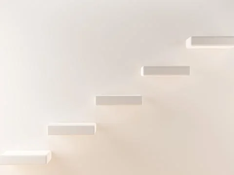 3D abstract light background with shelves for product display Stock Illustration
