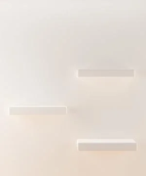 3D abstract light background with shelves for product display Stock Illustration