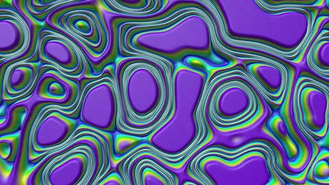 3D Abstract Liquid Contour Flow Loop with Vibrant Organic Morphing Gradient Stock Footage 341295848