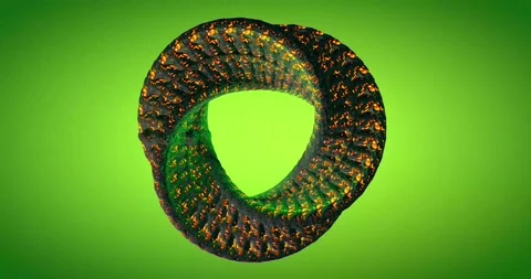 3d abstract looping animation of a twisted spiral made of capsules Stock Footage 132254064