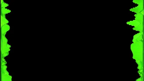 3D Abstract Looping Background of Green Geometric Shapes on Black Background Stock Footage 314174828