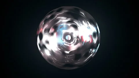 3d abstract magic sphere is in dark space, 3d render computer generated Stock Footage 142907504