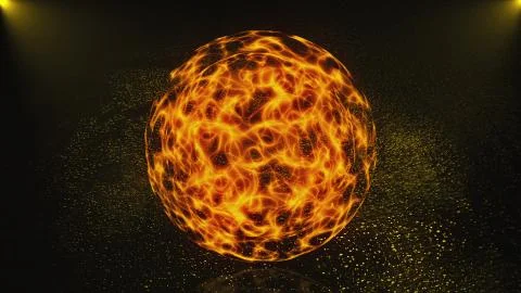 3d abstract magic sphere is in dark space, 3d render computer generated 스톡 일러스트