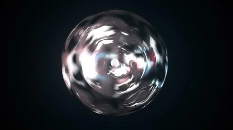 3d abstract magic sphere is in dark space, 3d render computer generated Stock Illustration