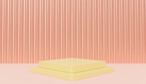 3d abstract minimal geometric forms. Glossy luxury podium for your design. Pa Stock Illustration