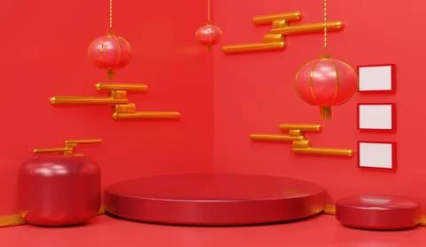 3d abstract minimal geometric forms. Glossy luxury podium for your design. Pa Stock Illustration