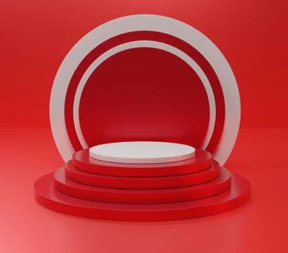 3d abstract minimal geometric forms. Glossy luxury podium for your design. Pa Stock Illustration