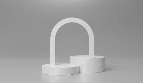 3d abstract minimal geometric forms. Glossy luxury podium for your design. Pa Stock Illustration