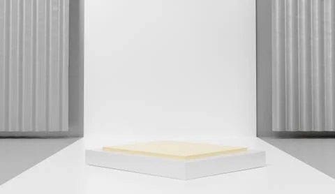 3d abstract minimal geometric forms. Glossy luxury podium for your design. Pa Stock Illustration