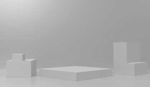 3d abstract minimal geometric forms. Glossy luxury podium for your design. Pa Stock Illustration