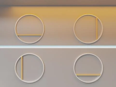 3d abstract minimal geometric forms. Glossy luxury podium for your design. Stock Illustration