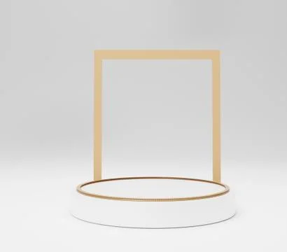 3d abstract minimal geometric forms. Glossy luxury podium for your design. Pa Stock Illustration