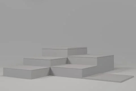 3d abstract minimal geometric forms. Glossy luxury podium for your design. Pa Stock Illustration