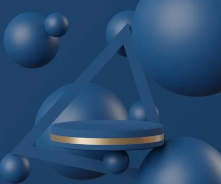 3d abstract minimalist geometric forms. Luxury podium display for your desi.. Stock Illustration