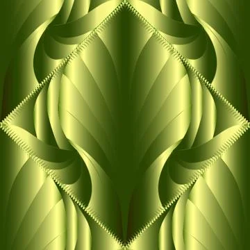 3d abstract modern vector seamless pattern. Green patterned ornamental  amazi 스톡 일러스트