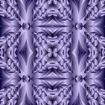 3d abstract modern vector seamless pattern. Floral patterned ornamental amazing Stock Illustration