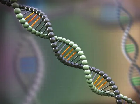 3d abstract molecular dna background Stock Illustration
