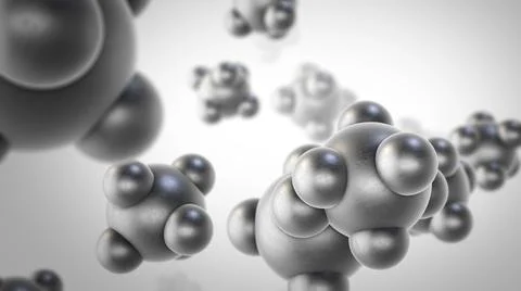 3D Abstract Molecule Structure Background. Illustration