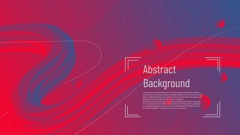 3d abstract motion fluid background, modern line wave with multi color Stock Illustration