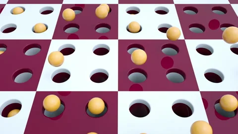 3D abstract motion scene background with colorful jumping balls Video stock 135783163