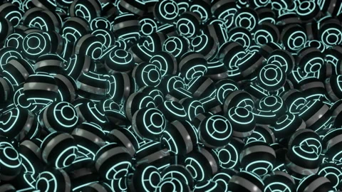 3D Abstract Motion Scene With Moving Spheres Stock Footage 145300046
