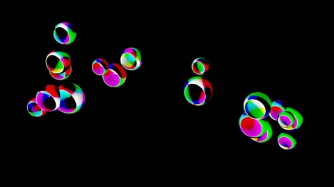 3D Abstract Multicolored Color Sphere Shape Balls Animated. Video stock 137647820
