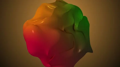 3D Abstract multicolored moving surface sphere Video stock 118605544