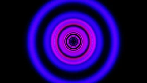 3d abstract multicolored pulsating circles Stock Footage 206825391