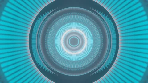 3d abstract multicolored pulsating circles Stock Footage 206825670