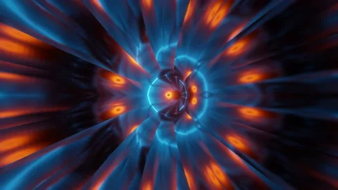 3d abstract multicolored pulsating circles Stock Footage 218125809