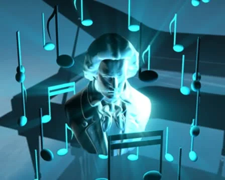 3D Abstract Musical Dream Loop Vídeo Stock 8931983