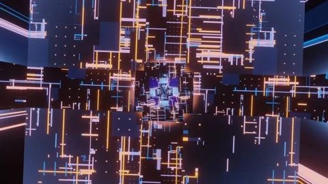 3d abstract neon creative background. Speed of light concept Hyper jump. Stock Footage 194714466