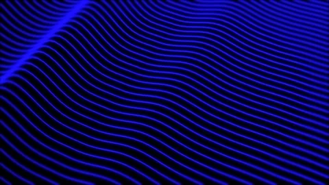 3D Abstract neon light particles audio waveform on black background Stock Footage 311061757