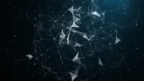 3D abstract network of connected lines and points forming geometric Stock Footage 325684910