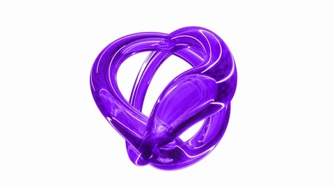 3d abstract object rotating like liquid form. 4k seamless loop animation footage Video stock 110724165