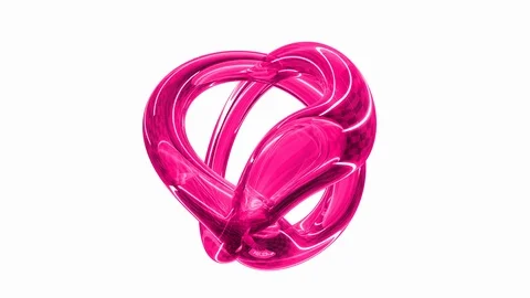 3d abstract object rotating like liquid form. 4k seamless loop animation footage Video stock 110727226