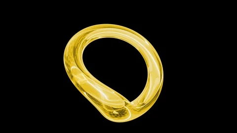 3d abstract object rotating like liquid form. 4k seamless loop animation footage Video stock 110757791