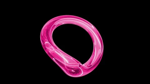 3d abstract object rotating like liquid form. 4k seamless loop animation footage Video stock 110758537